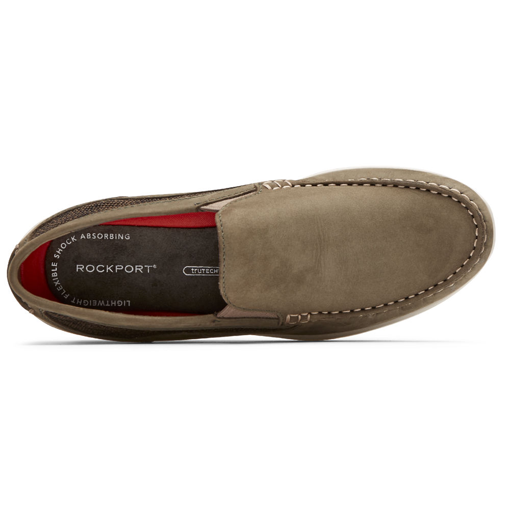 Slip-Ons Rockport Hombre Mexico - Cullen Venetian Verde Oscuro Oliva - ZGFXT2197